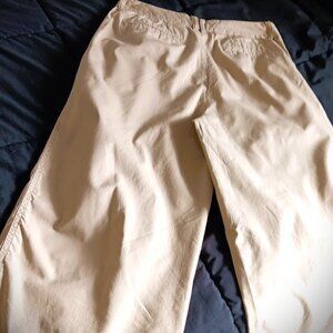 WOMEN'S CARIBBEAN JOE TAILORED LONG SHORTS, ANKLE-CROPPED KHAKI PANTS, SZ. 10/12